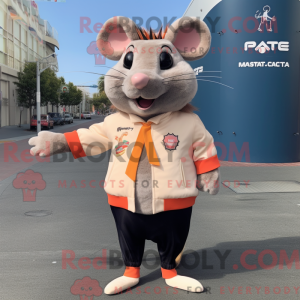Peach Rat mascottekostuum...