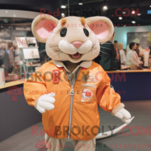 Peach Rat maskotdraktfigur...