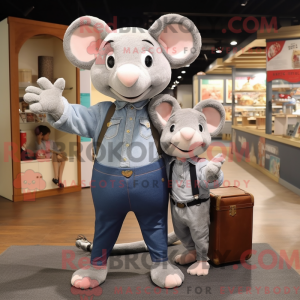Silver Rat-mascottekostuum...