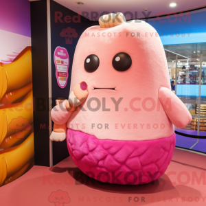 Pink Dim Sum maskot kostume...