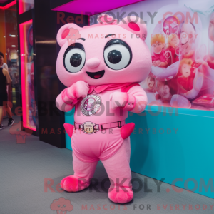 Pink Dim Sum mascot costume...