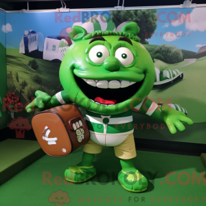 Grøn Lasagne maskot kostume...