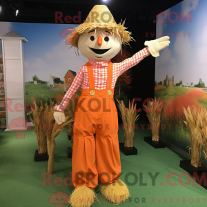 Orange fugleskræmsel maskot...
