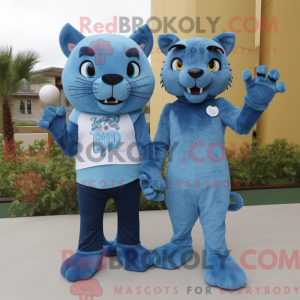 Personaggio mascotte blu...
