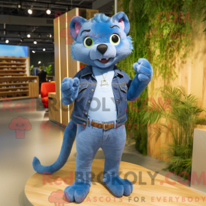 Personaggio mascotte blu...