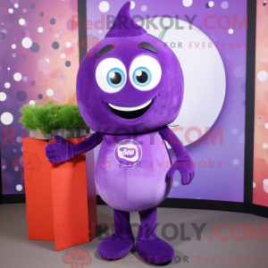 Paars pruim mascottekostuum...