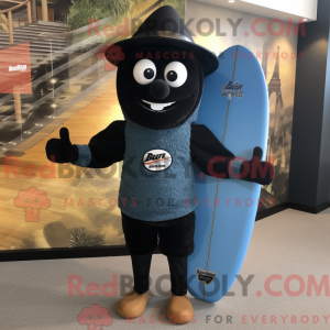 Sort Surfboard maskot...
