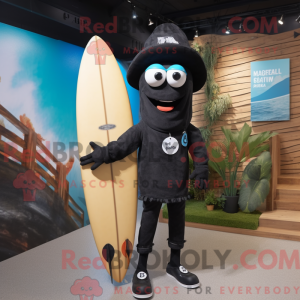 Sort Surfboard maskot...