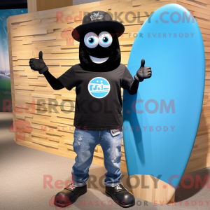 Sort Surfboard maskot...