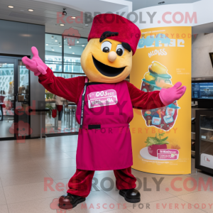 Magenta lasagne maskot...