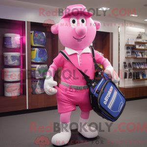 Pink Golf Bag maskot...