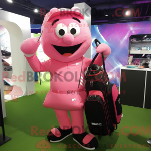 Pink Golf Bag mascot...