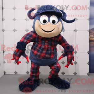 Navy Spider maskot kostume...