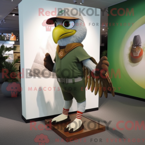 Olive Hawk mascottekostuum...