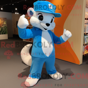 Sky Blue Weasel mascot...