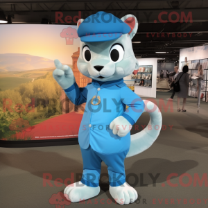 Sky Blue Weasel mascot...