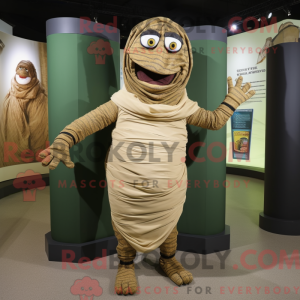 Olive Mummy maskot kostume...
