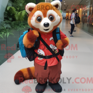 Rode Panda mascotte kostuum...