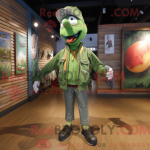 Green Scarecrow mascot...