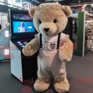 Máscara de teddybjørn bege...