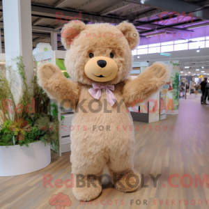 Beige Teddy Bear mascot...