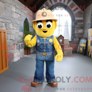 Yellow Irish Castle mascot...