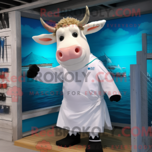 White Cow maskot kostyme...