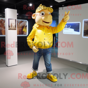 Gold Pig maskot kostyme...