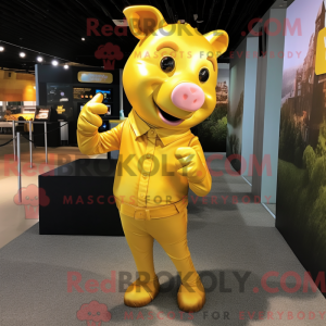 Máscara Gold Pig com...