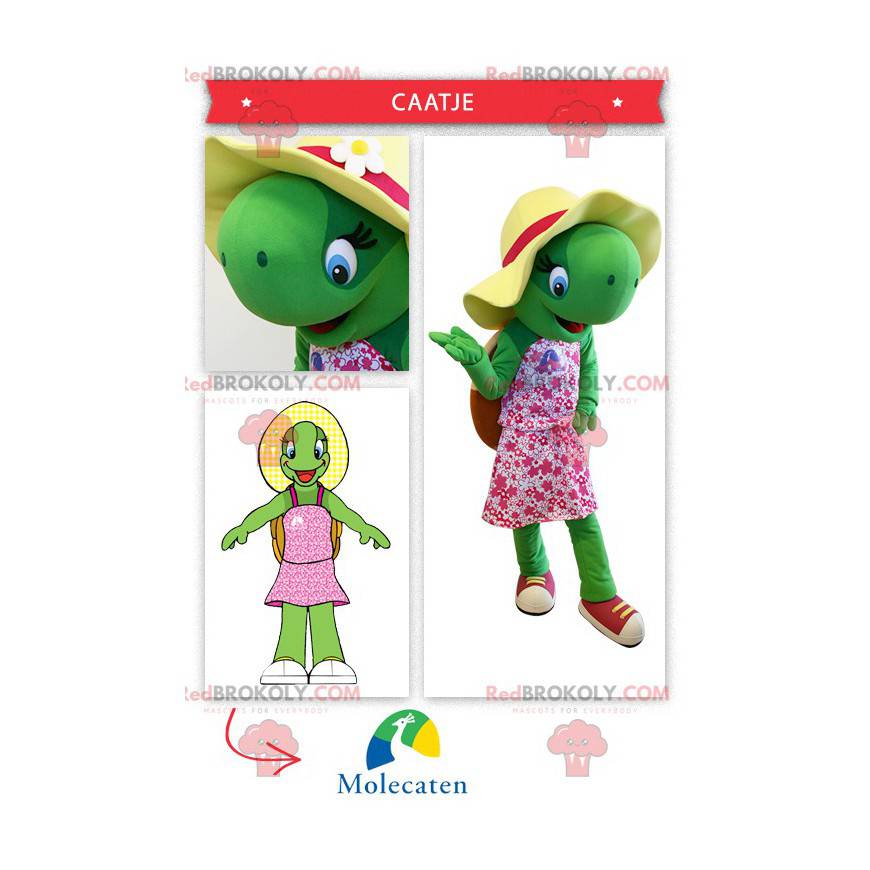 Mascote linda tartaruga verde - Redbrokoly.com