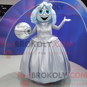 Sølv Gyro maskot kostume...