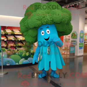 Turkis broccoli maskot...