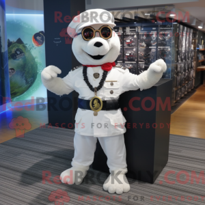 Hvid Commando maskot...