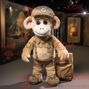 Tan Ram mascottekostuum...