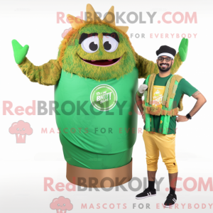 Grøn Biryani maskot kostume...