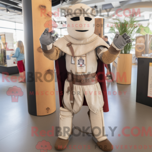 Tan Medieval Knight maskot...