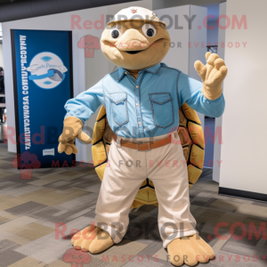 Tan Sea Turtle maskot...