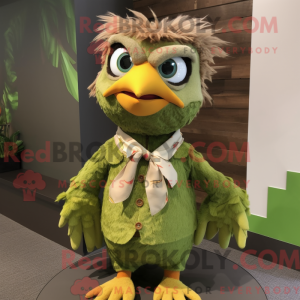 Olive Hawk-maskotdraktfigur...
