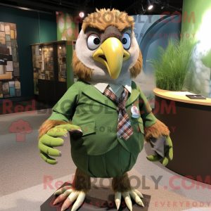 Olive Hawk-mascottekostuum...