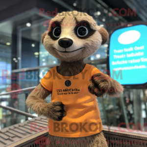 Tan Meerkat maskot kostume...