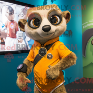 Tan Meerkat maskot kostume...
