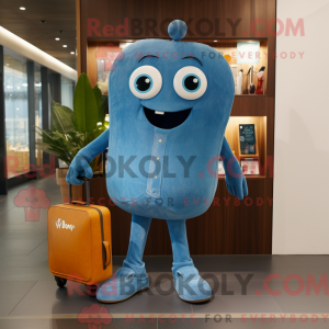 Cyan Squash maskot kostume...