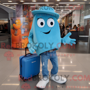 Cyan Squash maskot kostume...