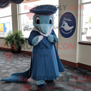 Navy Dolphin mascot costume...