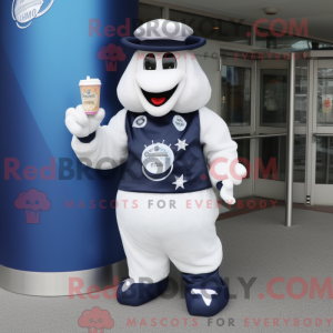 Navy Bottle Of Milk maskot...