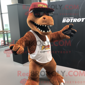 Rust T Rex mascot costume...
