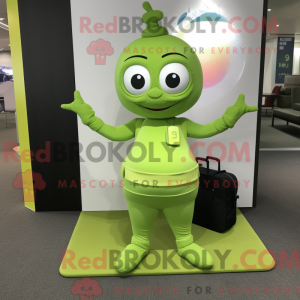 Postava maskota Lime Green...