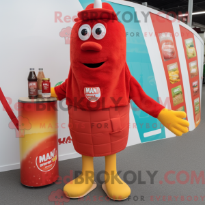 Garrafa de ketchup máscara...