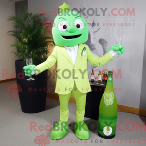 Personaggio mascotte verde...
