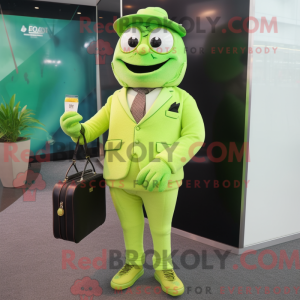 Personaggio mascotte verde...